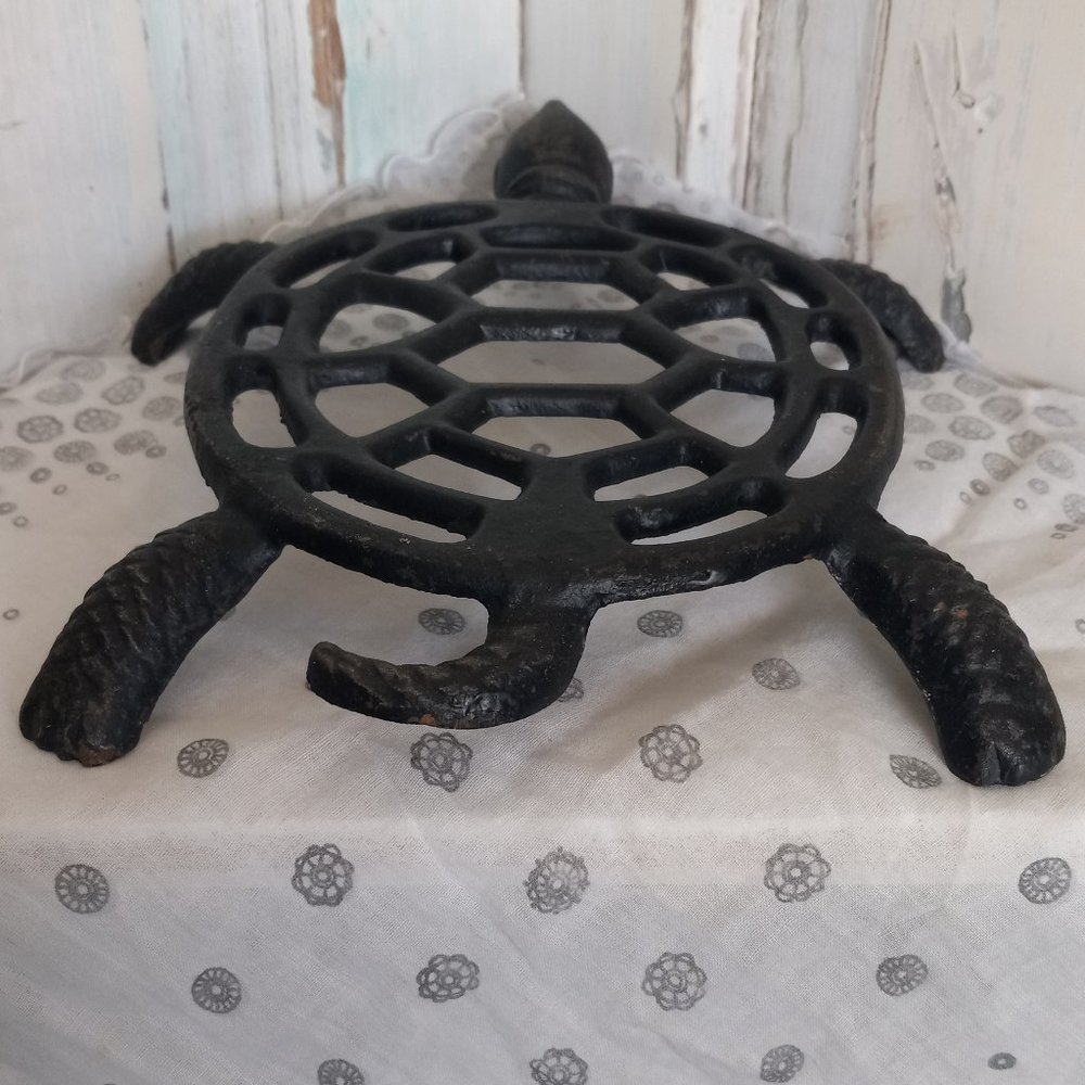 2 Turtle Shaped Metal Trivets - Picture 6 of 7